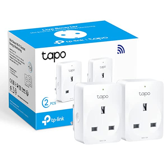 TP-Link Mini Smart Wi-Fi Energy Monitoring Socket - 2 Pack | Tapo P1102PK TP-Link Mini Smart Wi-Fi Energy Monitoring Socket - 2 Pack | Tapo P1102PK