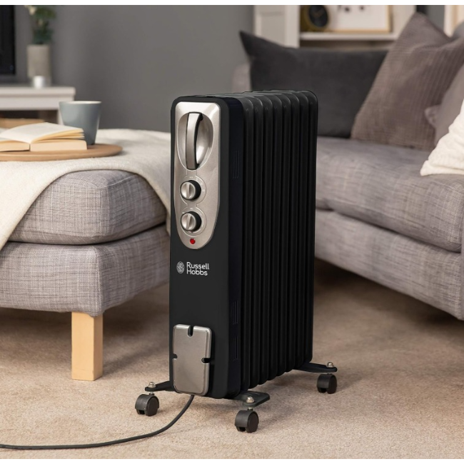 Russell Hobs Oil Radiator 2kw | Black | RHOFR5002B - Image 7