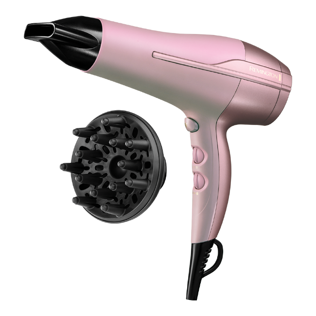 Remington Coconut Smooth 2200W Hairdryer with Diffuser | D5901 Remington Coconut Smooth 2200W Hairdryer with Diffuser | D5901