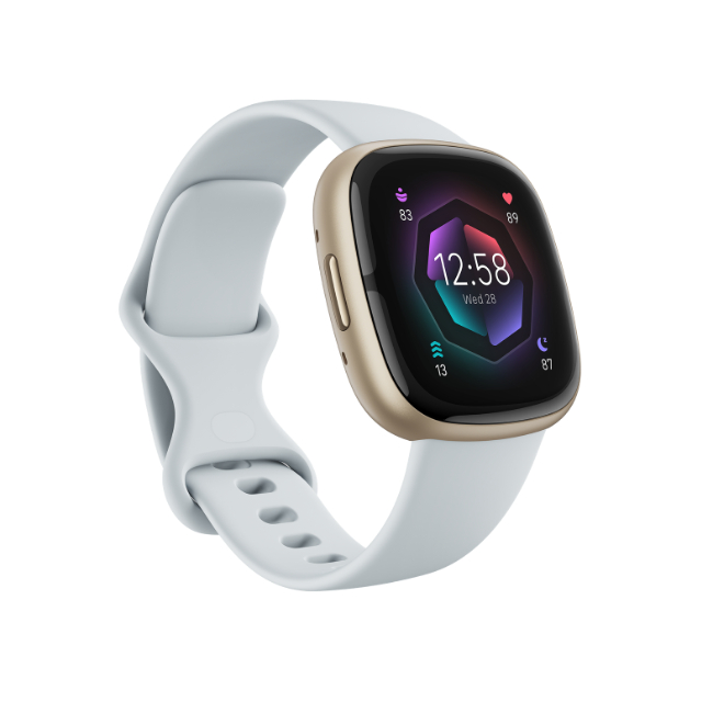 Fitbit Sense 2 Health & Fitness Smartwatch - Blue Mist / Soft Gold Aluminum | FB521GLBM Fitbit Sense 2 Health & Fitness Smartwatch - Blue Mist / Soft Gold Aluminum | FB521GLBM