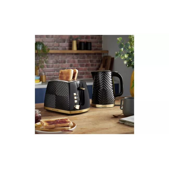 Russell Hobbs Groove 2 Slice Toaster - Black | 26390 - Image 5