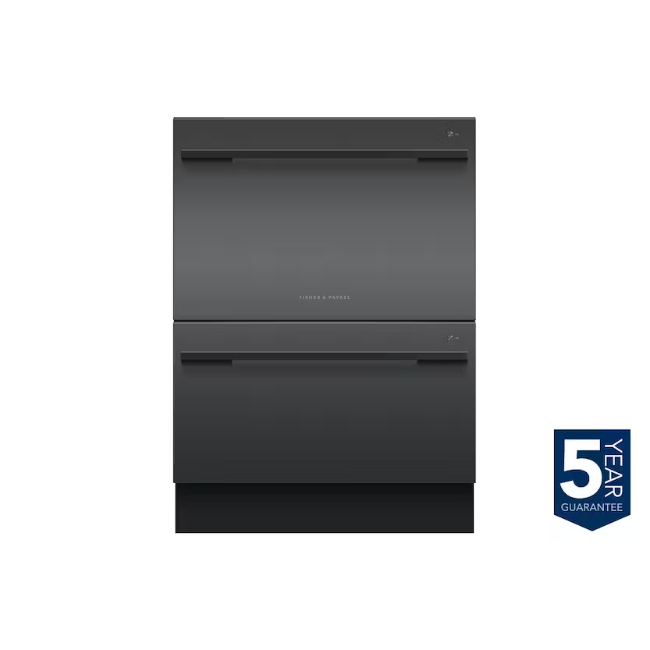 Fisher Paykel Double Integrated Dishwasher -  Black Stainless Steel | DD60DDFHB9 Fisher Paykel Double Integrated Dishwasher -  Black Stainless Steel | DD60DDFHB9