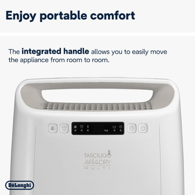 Delonghi Dehumidifier 14l - White | DEXD214RF - Image 2