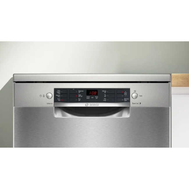 Bosch Series 2 Freestanding Dishwasher - Brushed Steel | SMS26AI08G - Image 2