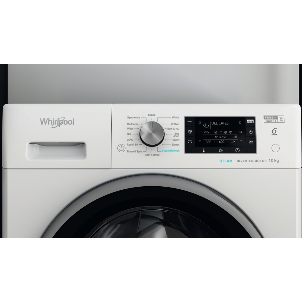Whirlpool 10KG 1350 Spin Washing Machine - White | FFD 10469 BSV UK - Image 4