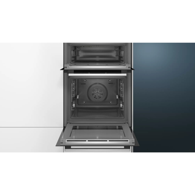 Siemens iQ500 Double Oven Black & Steel | MB578G5S6B - Image 2