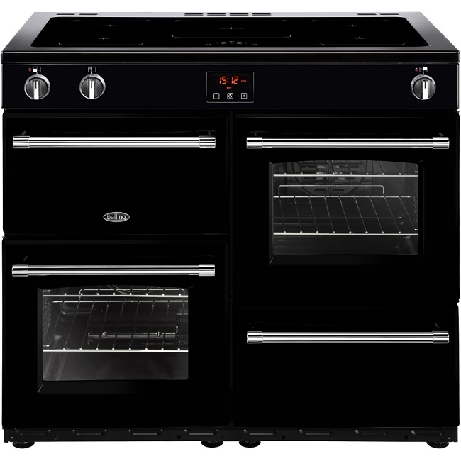 Belling Farmhouse 100cm Electric Induction Range Cooker FH100EI - Black Belling Farmhouse 100cm Electric Induction Range Cooker FH100EI - Black