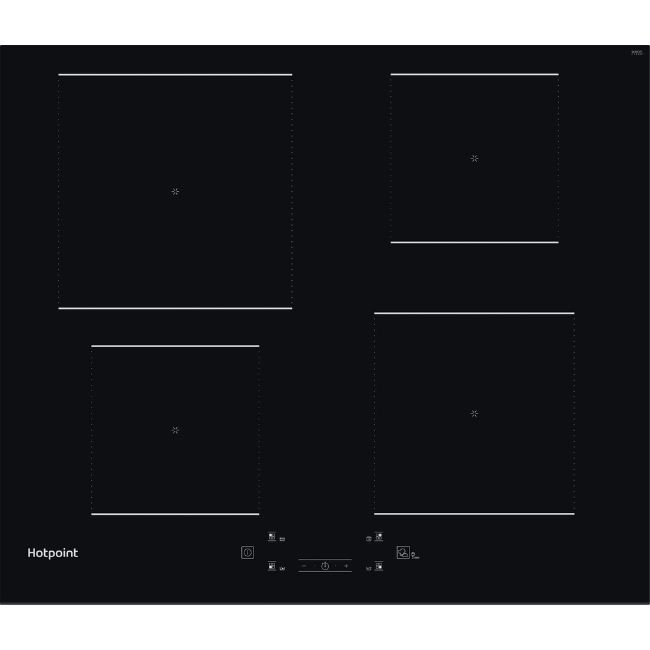 Hotpoint 60cm 4 Zone Induction Ceramic Hob -  Black | TQ 4160S BF Hotpoint 60cm 4 Zone Induction Ceramic Hob -  Black | TQ 4160S BF