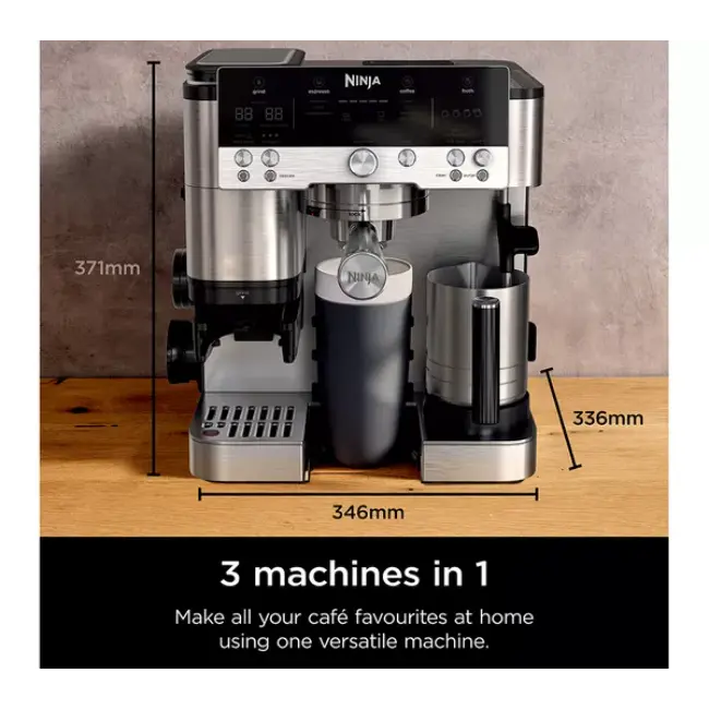 Ninja Luxe Café Premier Espresso Machine | Black & Stainless Steel | ES601UK - Image 8