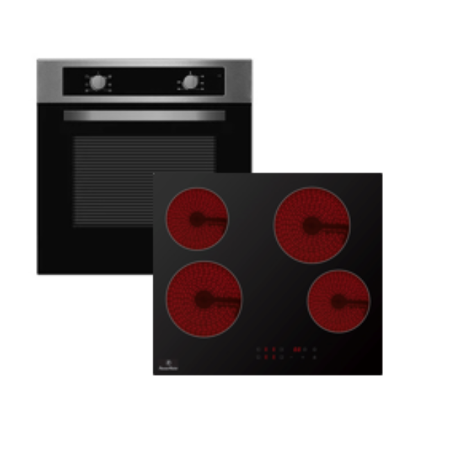 Powerpoint Cookpack Oven & Hob Pack - Stainless Steel | P25CKMDSS