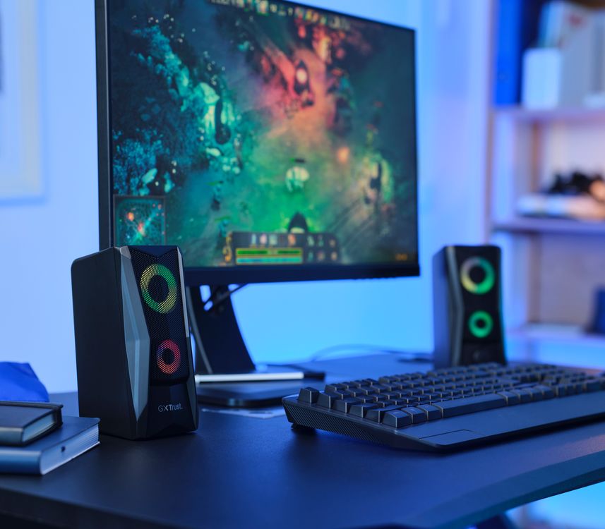 Trust GXT 606 Javv Compact Speaker Set | 2.0 RGB Illuminated - Black | T25108 - Image 5