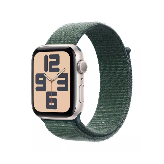 Apple Watch SE (2024) GPS | 40mm | Starlight Aluminium Case with Lake Green Sport Loop | MXEH3QA-A