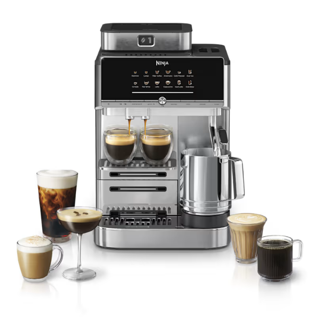 Ninja AutoBarista Pro Automatic Bean-To-Cup Espresso Machine - Black/Stainless Steel | AE1051UK
