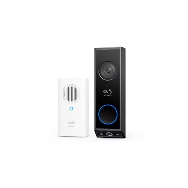 Eufy E340 Video Doorbell and Chime - Black/White | E8214311 Eufy E340 Video Doorbell and Chime - Black/White | E8214311