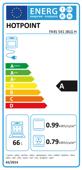 Hotpoint Gentle Steam Oven - Black | FA4S541JBLGH - Image 8 Hotpoint Gentle Steam Oven - Black | FA4S541JBLGH - Image 8