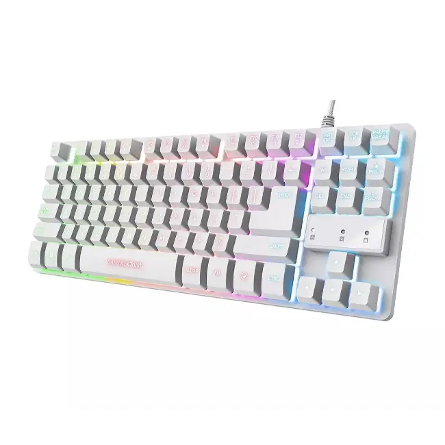 Trust GXT 833W Thado TKL Illuminated Gaming Keyboard | White | T24741 - Image 2