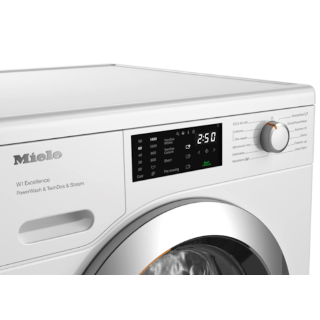 Miele Freestanding Washing Machine 9kg - White | WEG885-WCS - Image 4