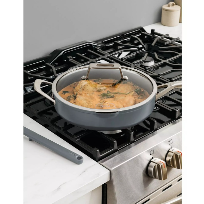 Ninja Foodi 9-in-1 PossiblePan with ZEROSTICK | Sea Salt Grey | CW102GYUK - Image 4