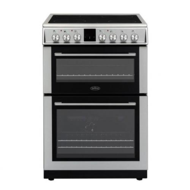 Belling 60cm Electric Cooker with Double Oven - Stainless Steel | BFSE62MFIX Belling 60cm Electric Cooker with Double Oven - Stainless Steel | BFSE62MFIX