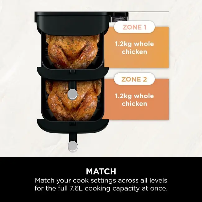 Ninja Double Stack 2 Drawer Air Fryer 7.6L | SL300UK - Image 10
