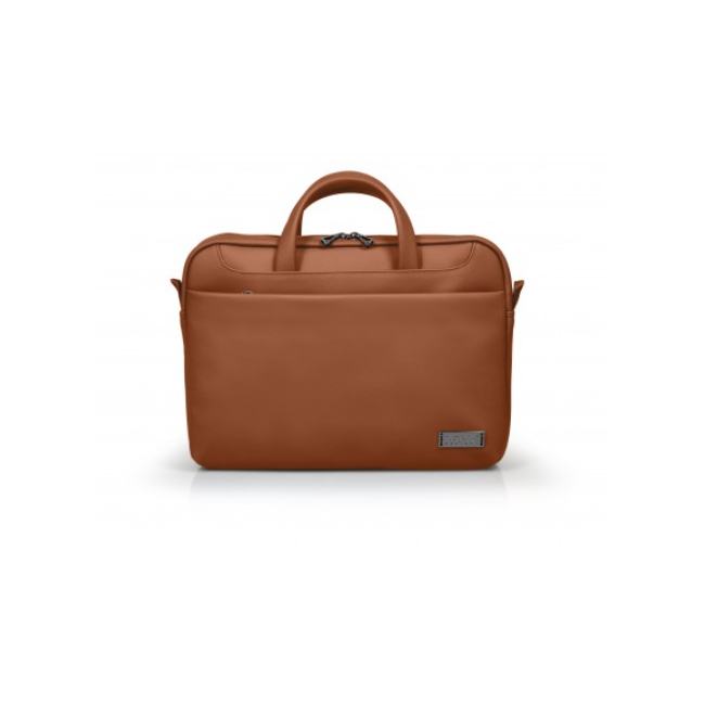 Port Zurich Leather style Brown Laptop Bag | 110304 - Image 2