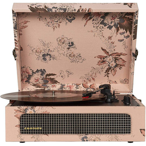 Crosley CR8017B-FL4 Voyager Portable Turntable with Built-in Bluetooth Receiver - Floral | CR8017B-FL4 Crosley CR8017B-FL4 Voyager Portable Turntable with Built-in Bluetooth Receiver - Floral | CR8017B-FL4