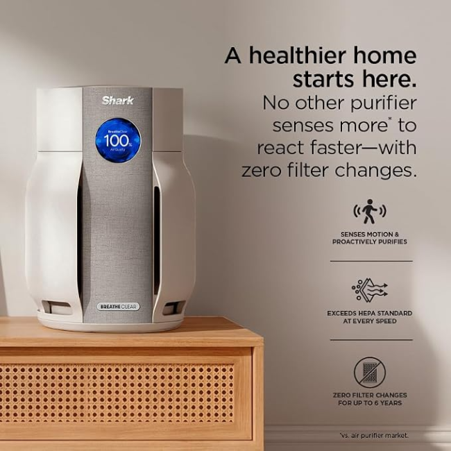 Shark BreatheClear with NeverChange6 Air Purifier | Dove | HP162UK - Image 2