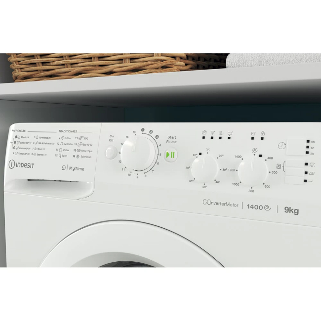 Indesit 9KG 1400 Spin Washing Machine - White | MTWC 91495 W UK N - Image 6