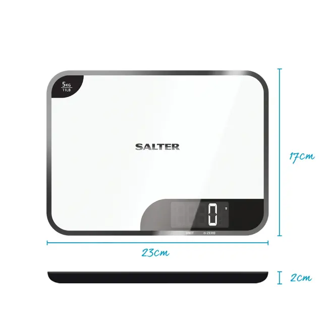 Salter Digital Kitchen Scales | White | 1064WHDR - Image 5
