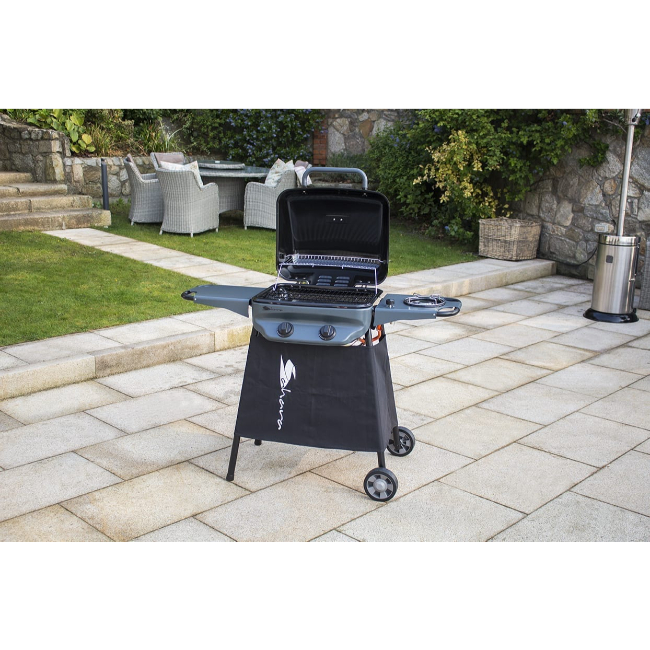 Sahara Rapid Assembly 2 Burner Gas BBQ Plus Side Burner | RASSPLIR-BK - Image 9