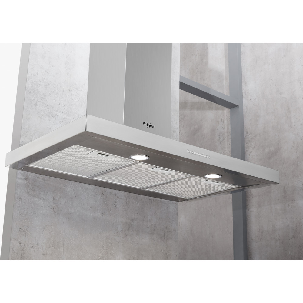 Whirlpool 90cm T-shaped Cooker Hood - Stainless Steel | WHBS93FLEX - Image 3