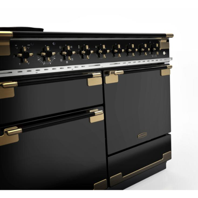Rangemaster Elise Luxe 110 Induction Range Cooker - Black and Brass | ELS110DFFGB-BE - Image 5
