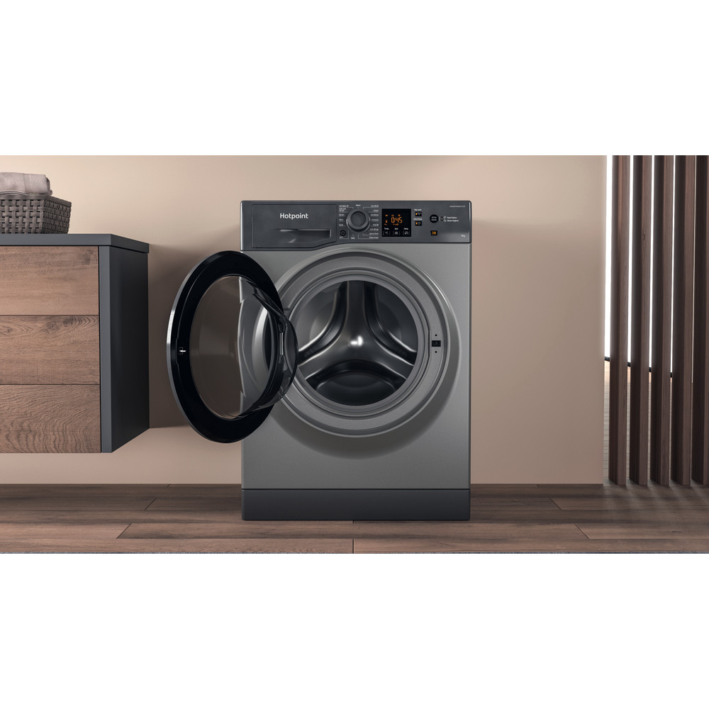 Hotpoint Anti-stain Washing Machine 9kg - Graphite | HNR9W64GGIRE - Image 11 Hotpoint Anti-stain Washing Machine 9kg - Graphite | HNR9W64GGIRE - Image 11