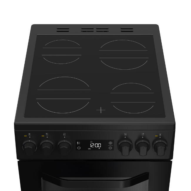 Hotpoint 50cm Freestanding Double Electric Cooker - Black | HDE5VDCB - Image 3
