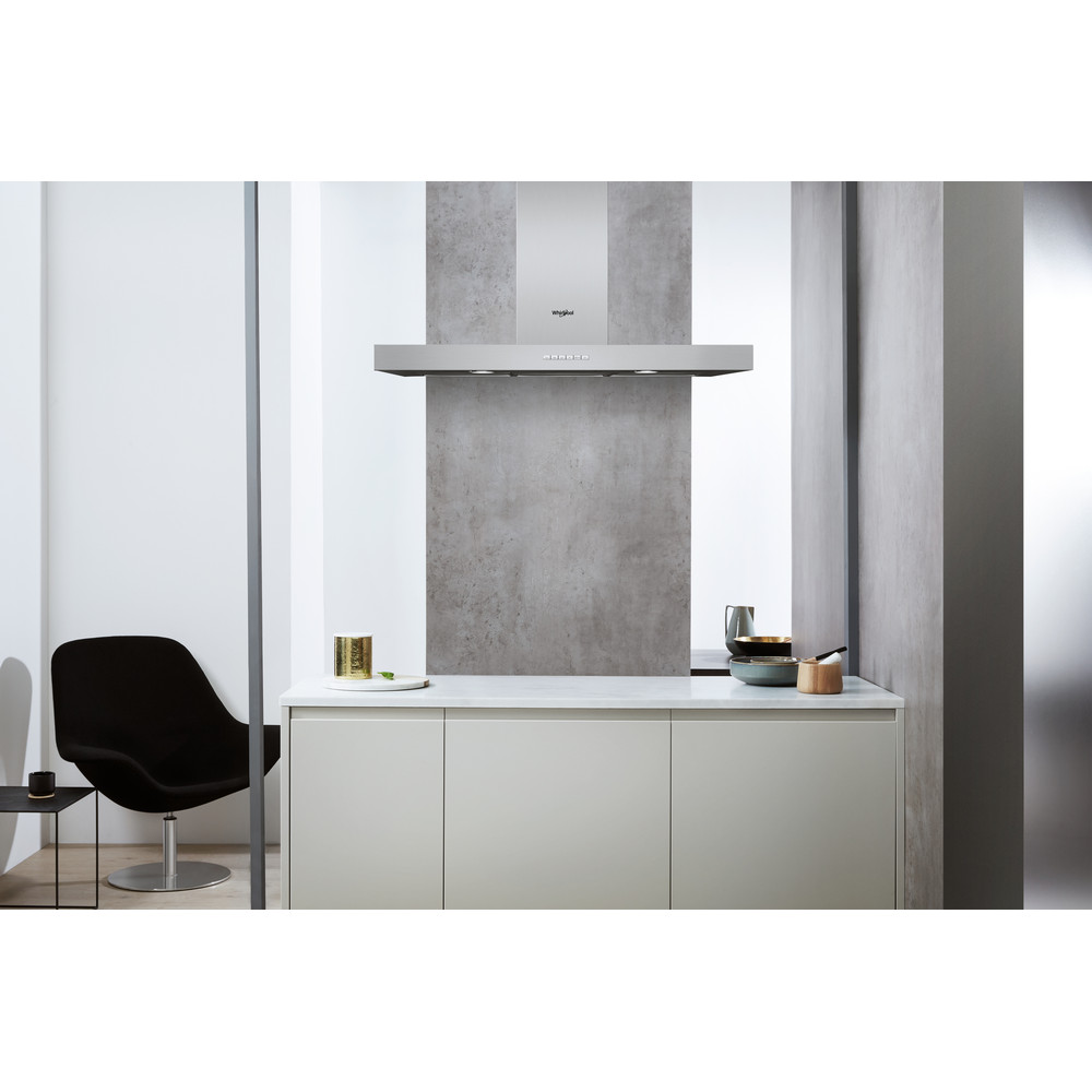 Whirlpool 90cm T-shaped Cooker Hood - Stainless Steel | WHBS93FLEX - Image 2