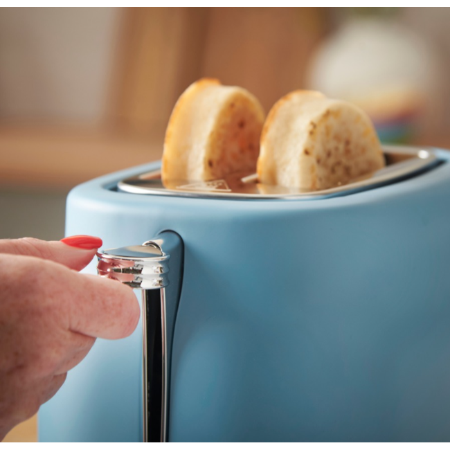Russell Hobbs Hanley Retro 2 Slice Toaster | Blue | 28651 - Image 3
