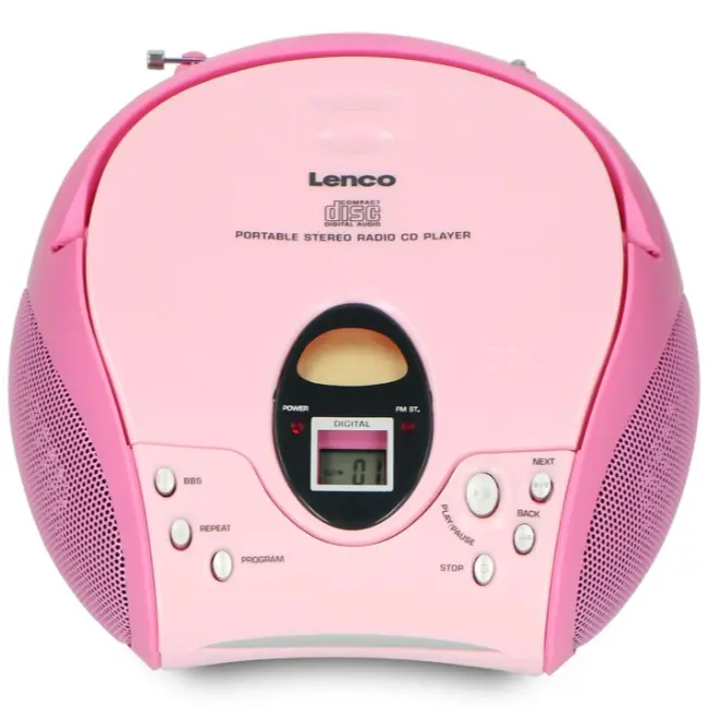 Lenco SCD-24 FM Radio With CD Player | Pink | SCD-24-PINK - Image 2