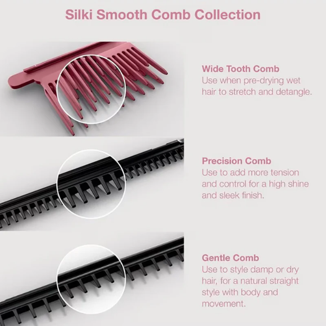 Shark SilkiPro Straight Hair Straightener + Dryer in One Tool - Rose Petal | HT401UKPK - Image 7