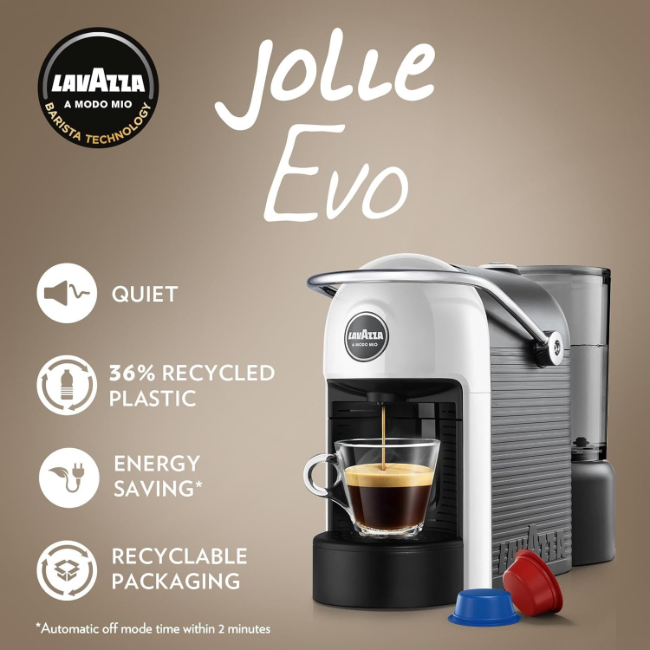 Lavazza A Modo Mio Jolie Evo Coffee Machine | White | 18001424 - Image 4