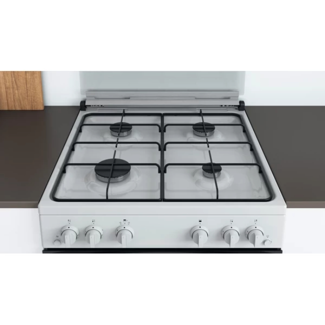 Indesit 60cm Freestanding Gas Cooker with 4 Burner Hob - White | ID67G0MCW/UK - Image 3