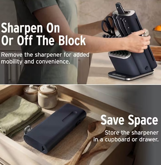 Ninja StaySharp 13-Piece Knife Block Set Sharpener | Black | NK32013EUUKBK1 - Image 3