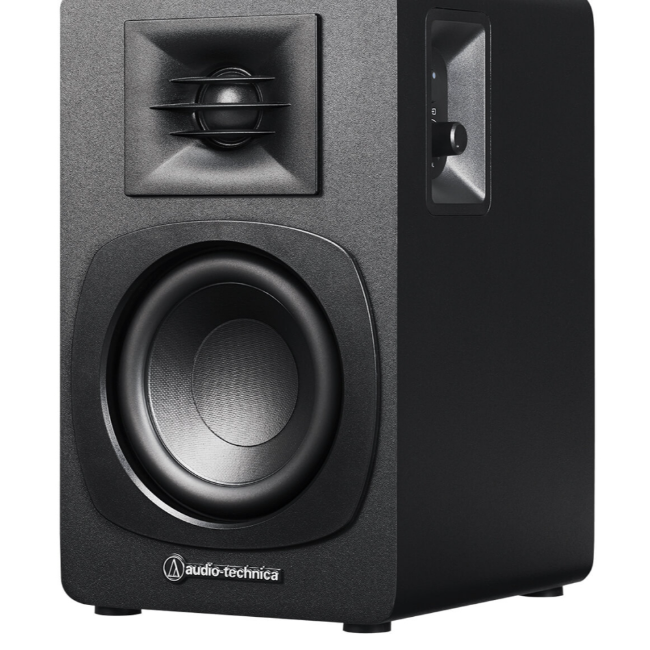 Audio Technica 30w Bluetooth Powered Bookshelf Speakers - Black | SP3X - Image 2