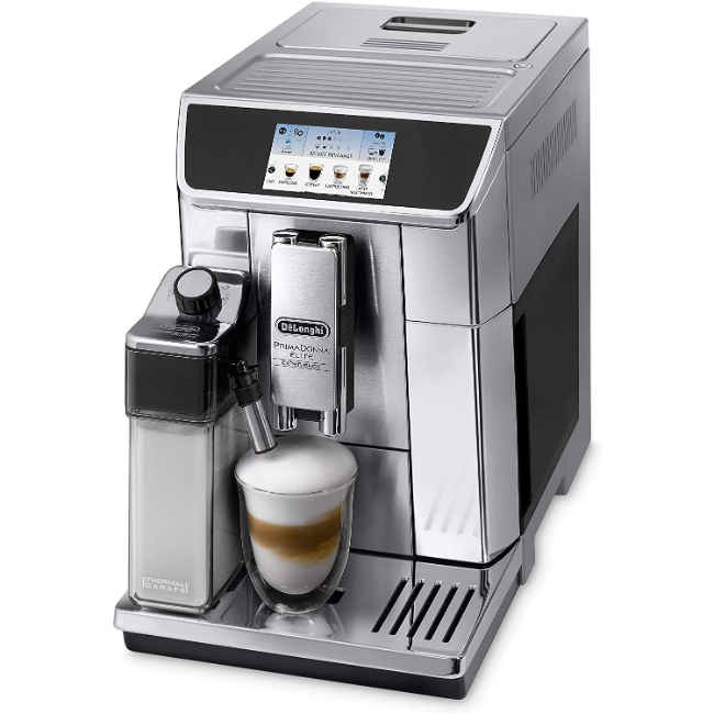Delonghi PrimaDonna Elite Experience Bean to Cup Coffee Machine - Silver | ECAM650.85MS - Image 2