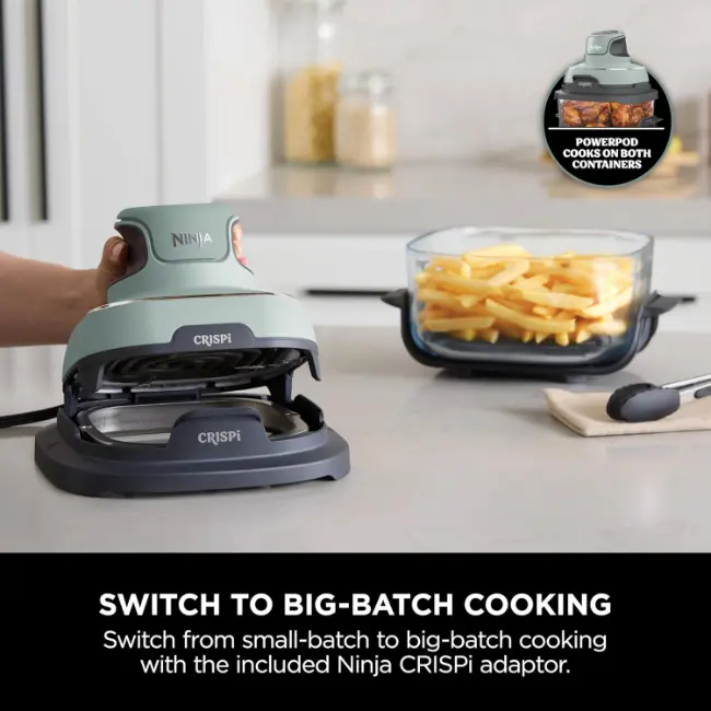 Ninja CRISPi 4-in-1 Portable Glass Air Fryer | Sage | FN101UKSG - Image 12
