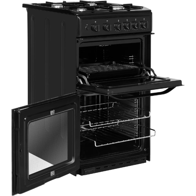 Hotpoint 50cm Gas Cooker -  Black | HD5G00KCBUK - Image 3