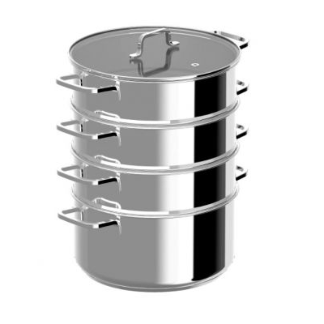 Berghoff 5 Piece Steamer Set Helix | Stainless Steel | 1315161 - Image 2