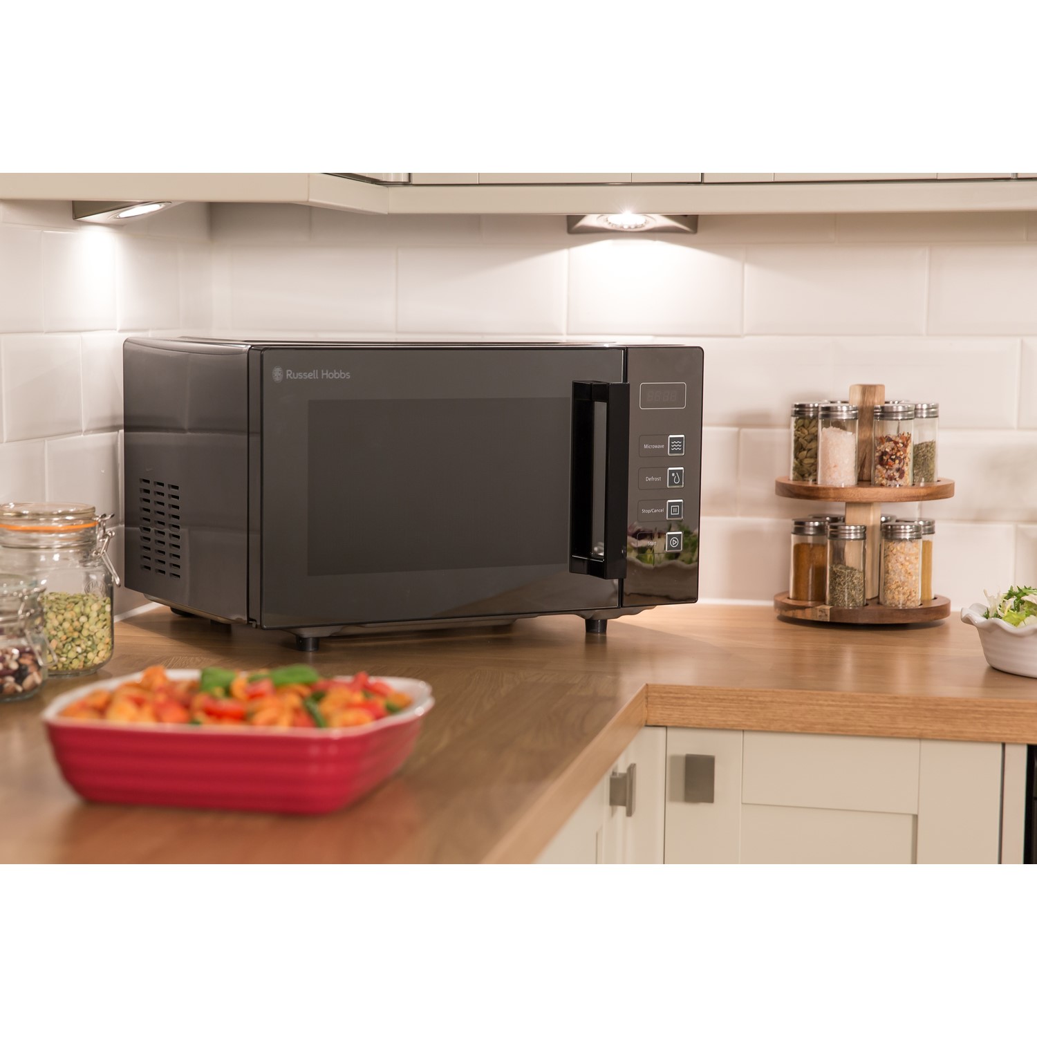 Russell Hobbs Microwave Flatbed 23L - Black | RHEM2301BLK - Image 4