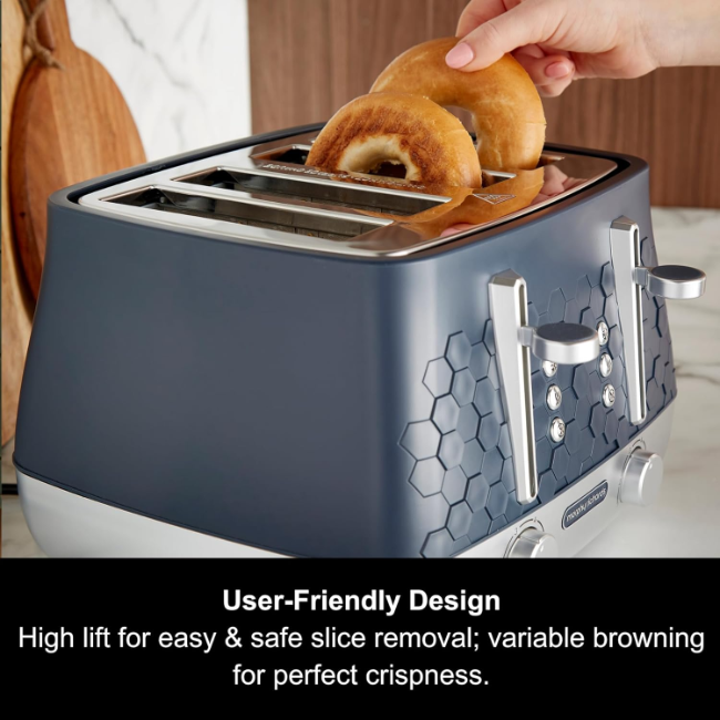 Morphy Richards Cassini 4 Slice Toaster | Outer Space Blue | 243021 - Image 5