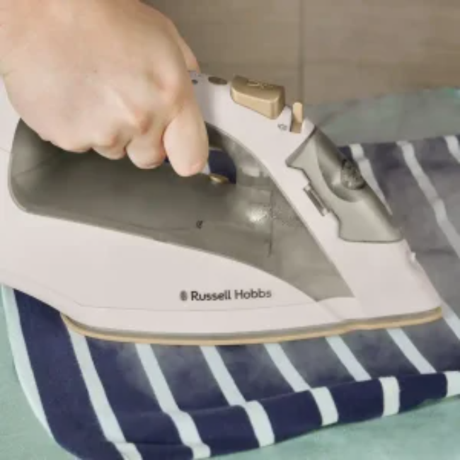 Russell Hobbs Fabric Luxe Steam Iron | Backed Stone | 28680 - Image 6