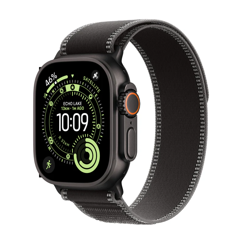  Apple Watch Ultra 3 GPS + Cellular 49mm Black Titanium Case with Black/Charcoal Trail Loop |MF1H4DH-A 